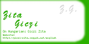 zita giczi business card